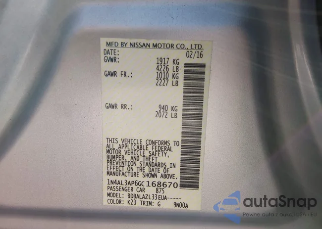 1N4AL3AP6GC168670: 44486489