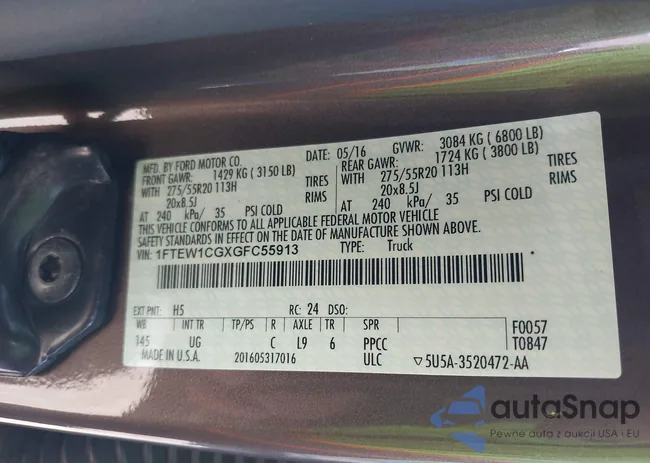 1FTEW1CGXGFC55913: 44486508