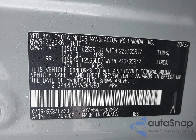 2T3P1RFV7NW261390: 44486535