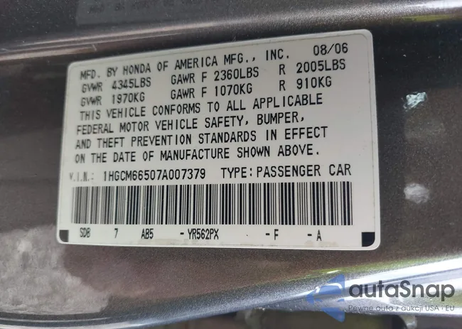 1HGCM66507A007379: 44486540