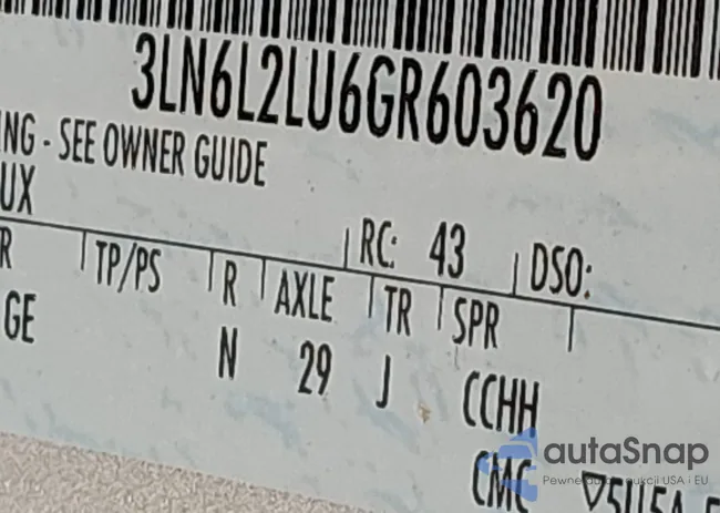 3LN6L2LU6GR603620: 44486582
