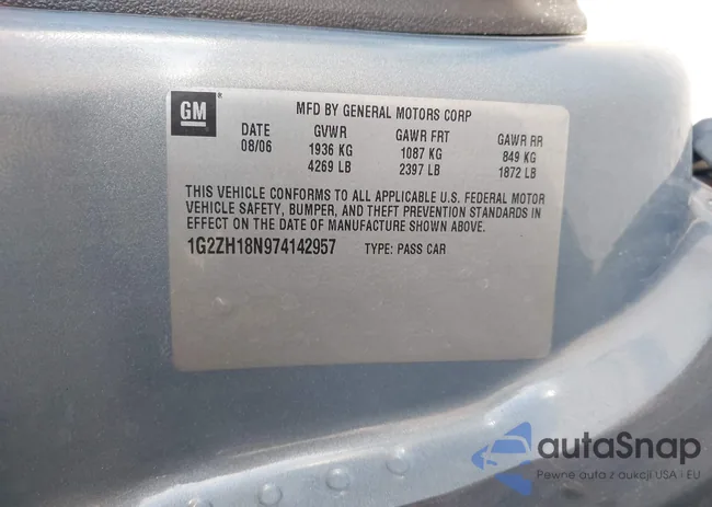 1G2ZH18N974142957: 44487749