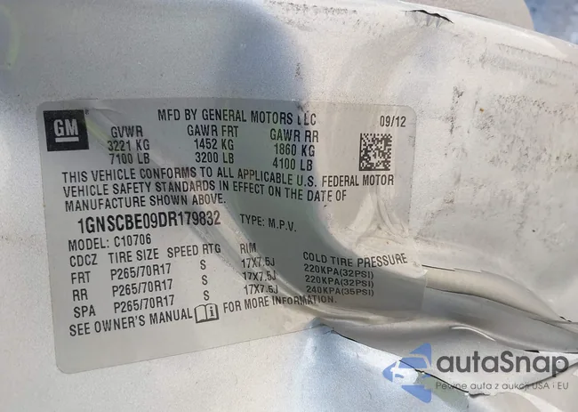 1GNSCBE09DR179832: 44487775