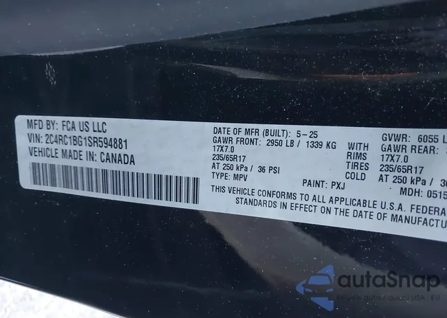 2C4RC1BG1SR594881: 44487889