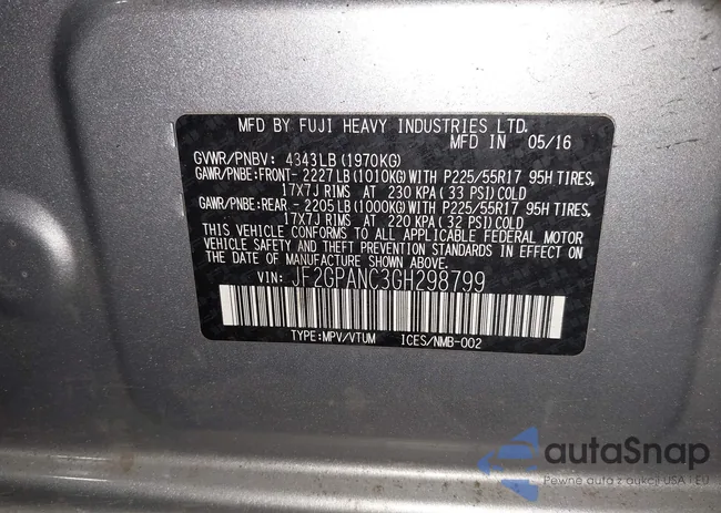 JF2GPANC3GH298799: 44487911