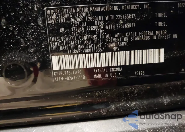 4T3RWRFV0RU110357: 44488000