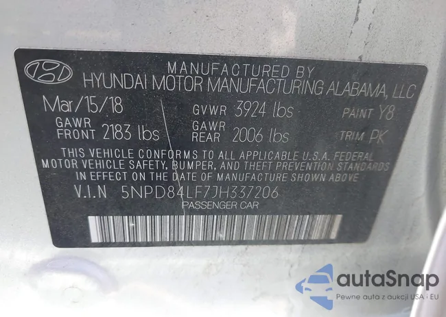 5NPD84LF7JH337206: 44488101