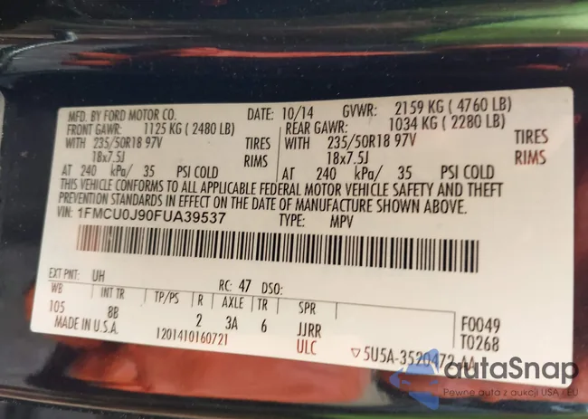 1FMCU0J90FUA39537: 44488185