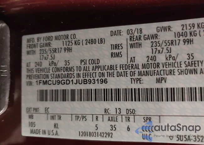 1FMCU9GD1JUB93196: 44488207