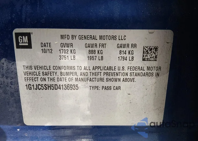 1G1JC5SH5D4136935: 44488276