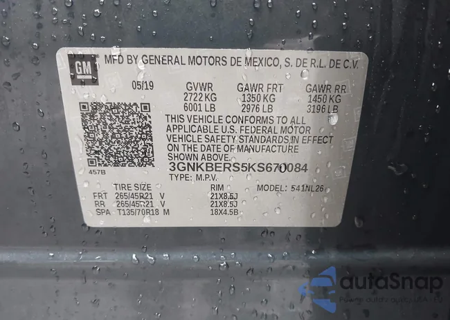 3GNKBERS5KS670084: 44487385