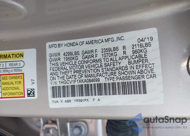 1HGCV1F1XKA084699: 44487387