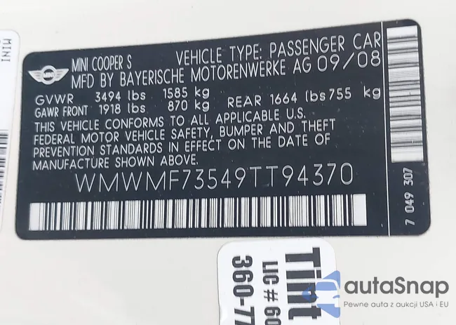 WMWMF73549TT94370: 44487397