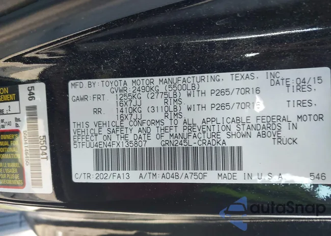 5TFUU4EN4FX135807: 44487588