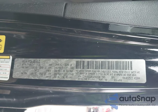 1C4HJXDG6KW546558: 44487645