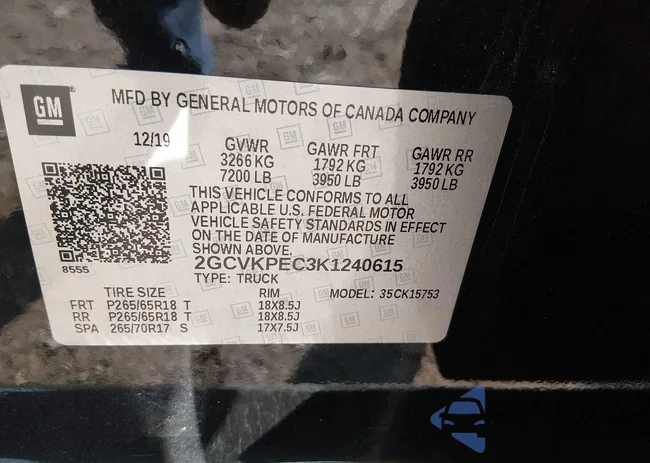 2GCVKPEC3K1240615: 44487678