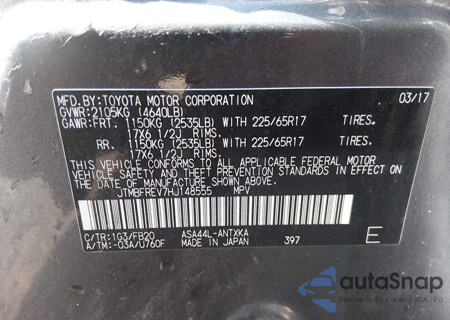 JTMBFREV7HJ148555: 44488739