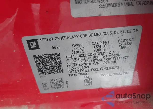 3GCUYEED2LG418420: 44488784