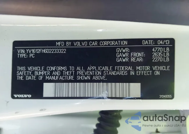 YV1612FH6D2233322: 44488904