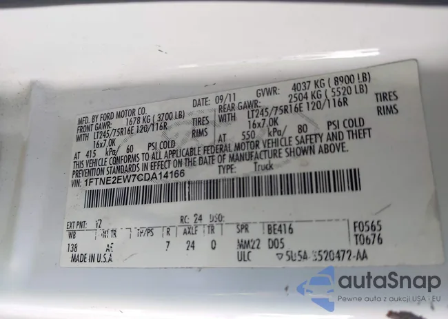 1FTNE2EW7CDA14166: 44488932