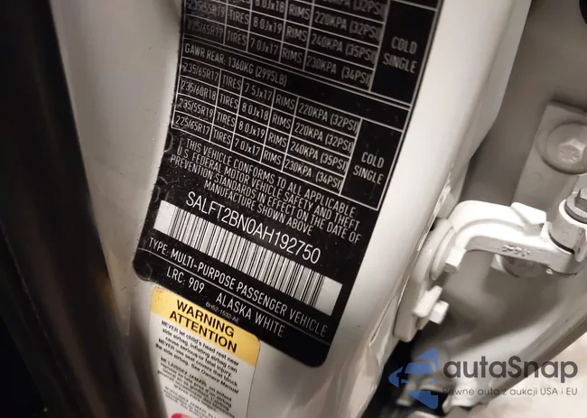 SALFT2BN0AH192750: 44488940