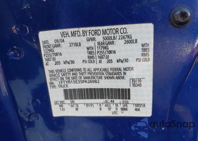 1FTYR15E35PA26982: 44489021