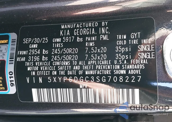 5XYP6DGC3SG708227: 44489057