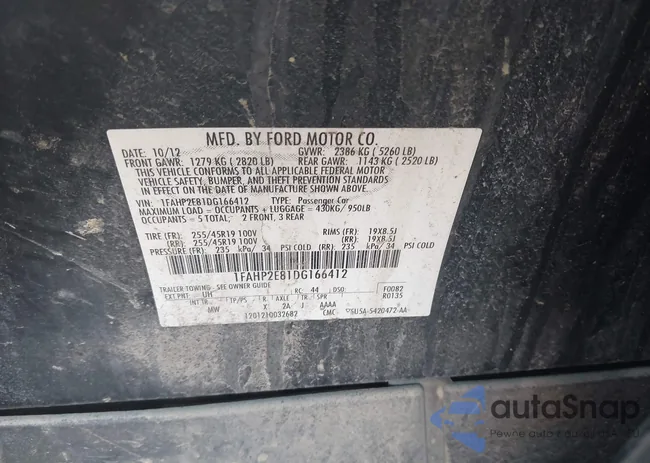 1FAHP2E81DG166412: 44489067