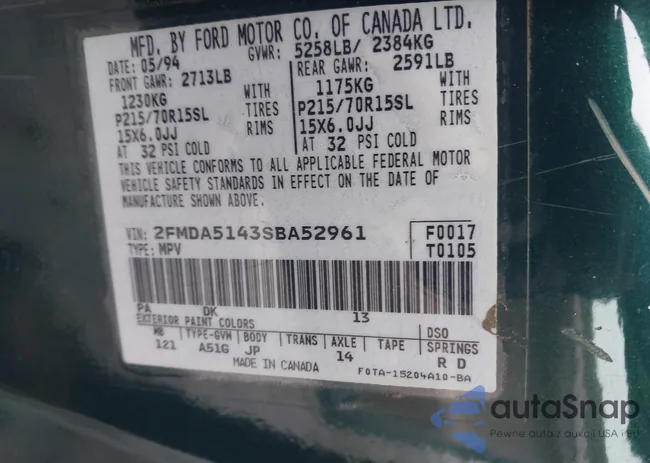 2FMDA5143SBA52961: 44489075