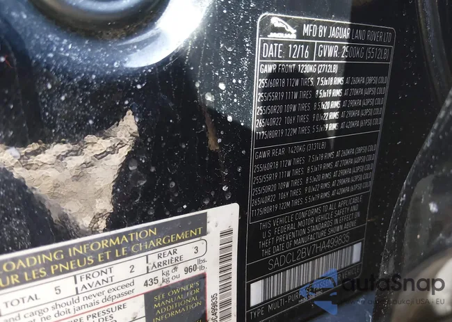 SADCL2BV7HA499835: 44489253