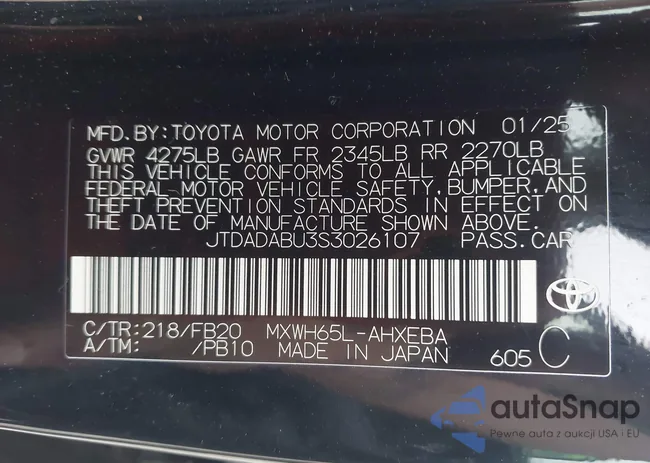 JTDADABU3S3026107: 44488337