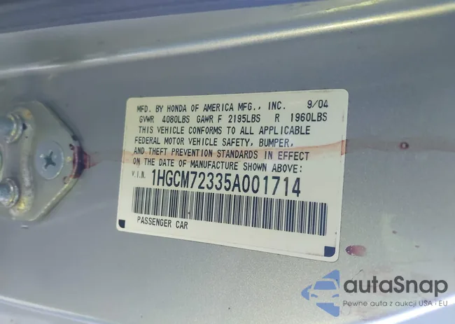 1HGCM72335A001714: 44488343