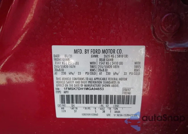 1FMSK7DH1MGA94653: 44488484