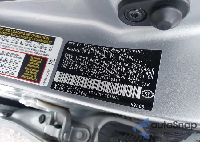 4T4BF1FK3FR468541: 44488587