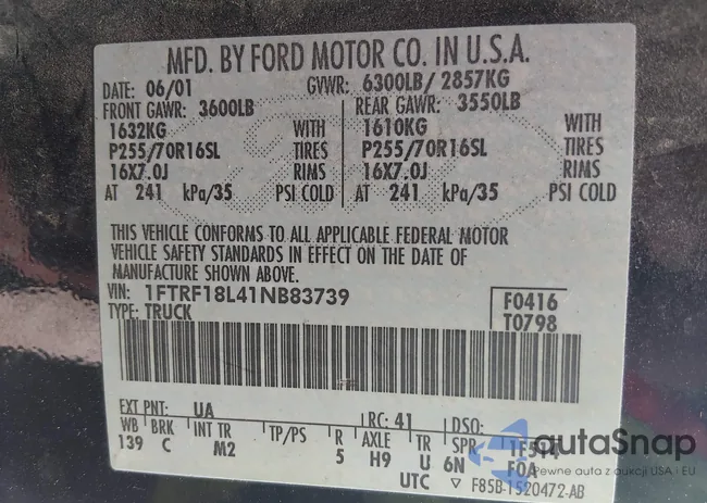 1FTRF18L41NB83739: 44488605