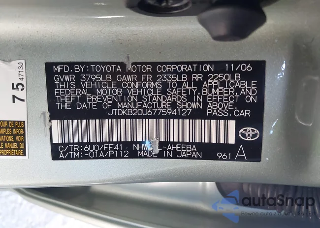 JTDKB20U677594127: 44488665