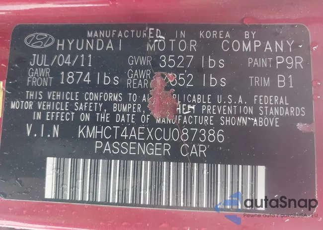 KMHCT4AEXCU087386: 44489768