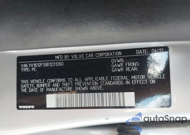 YV1612FS9D1231260: 44489910