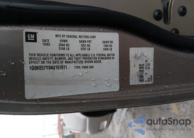 1G6KE57Y84U151611: 44489981