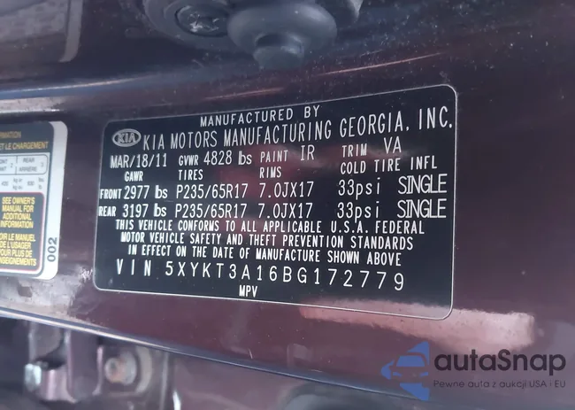 5XYKT3A16BG172779: 44490061