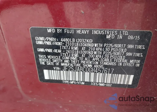 JF2SJABC0GH457617: 44490134