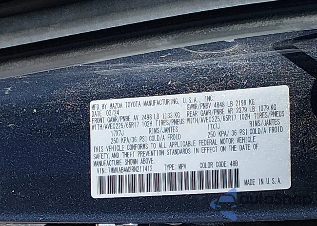 7MMVABAM2RN211412: 44490185