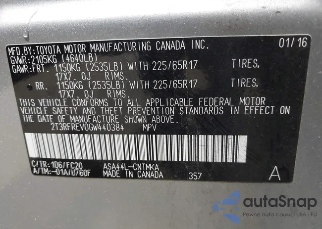 2T3RFREV0GW440384: 44490199