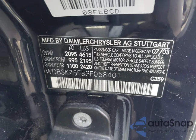 WDBSK75F83F058401: 44490267