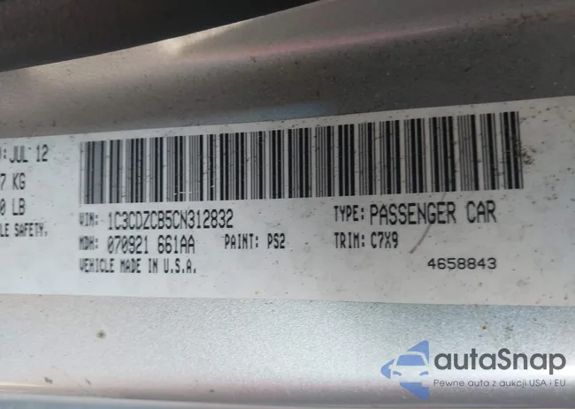1C3CDZCB5CN312832: 44489334