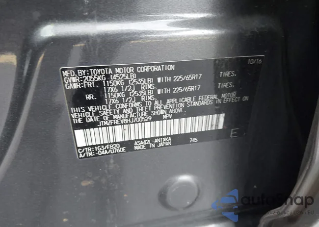 JTMZFREV8HJ700529: 44489396