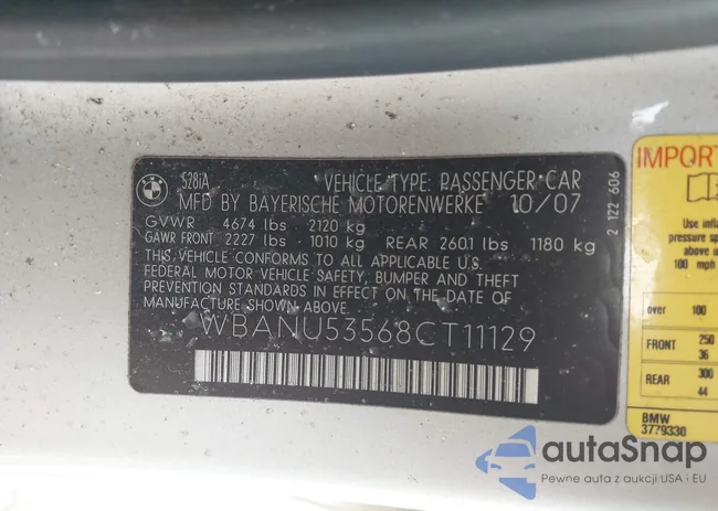 WBANU53568CT11129: 44489458