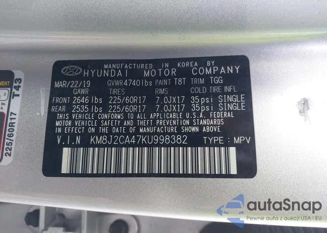 KM8J2CA47KU998382: 44489521