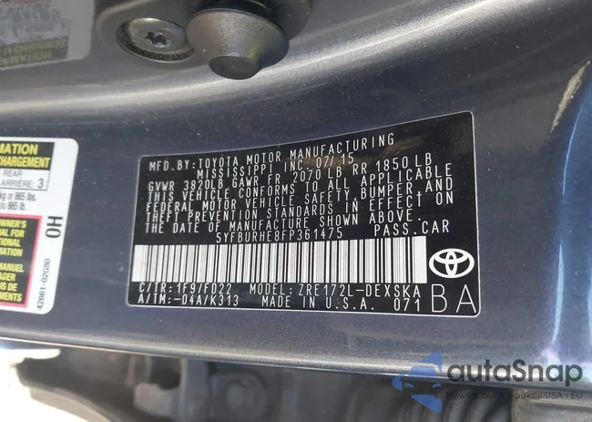 5YFBURHE8FP361475: 44489609