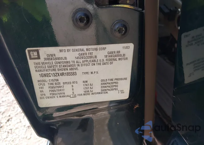 1GNEC13ZX4R185583: 44490758